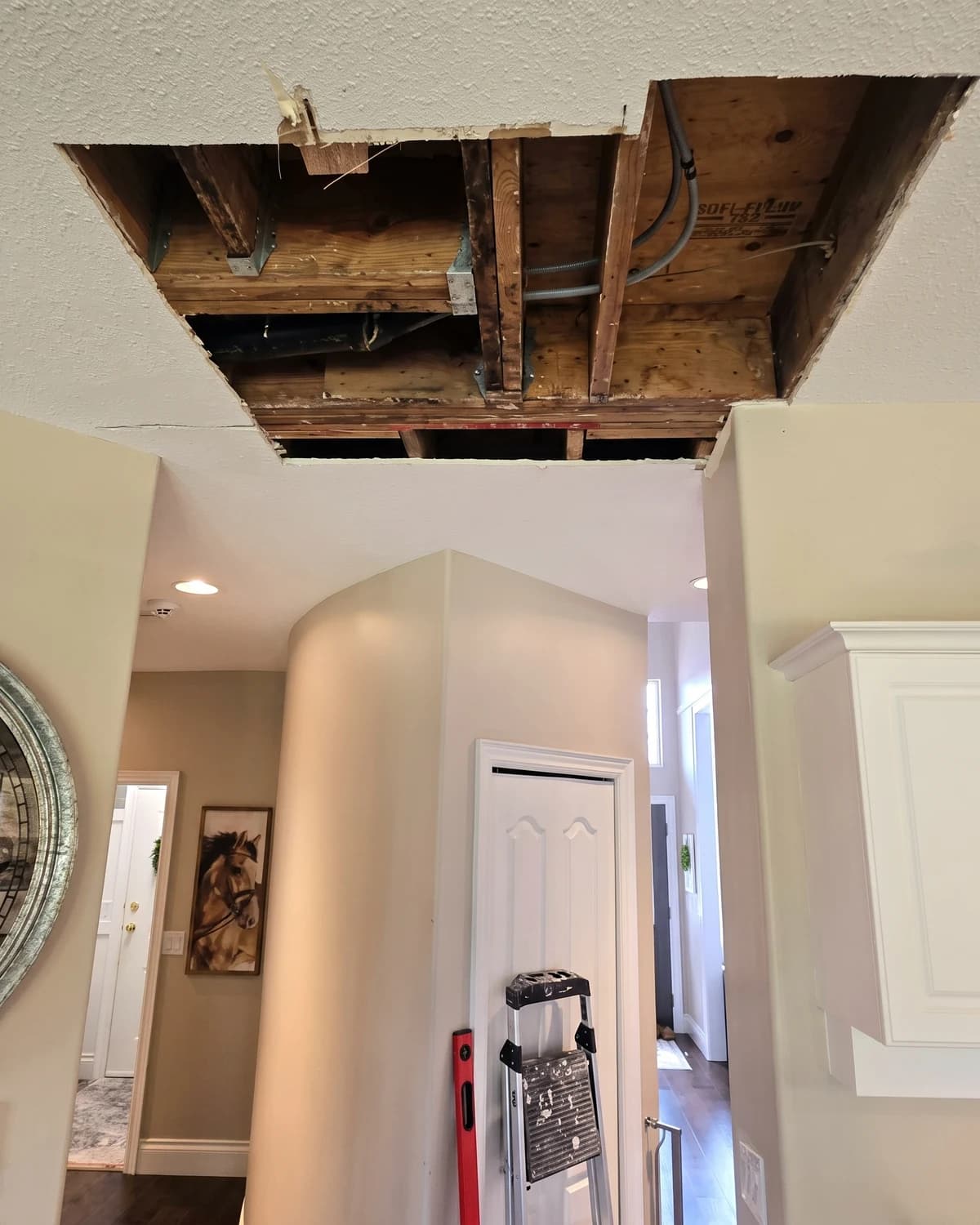 Ceiling repair, before