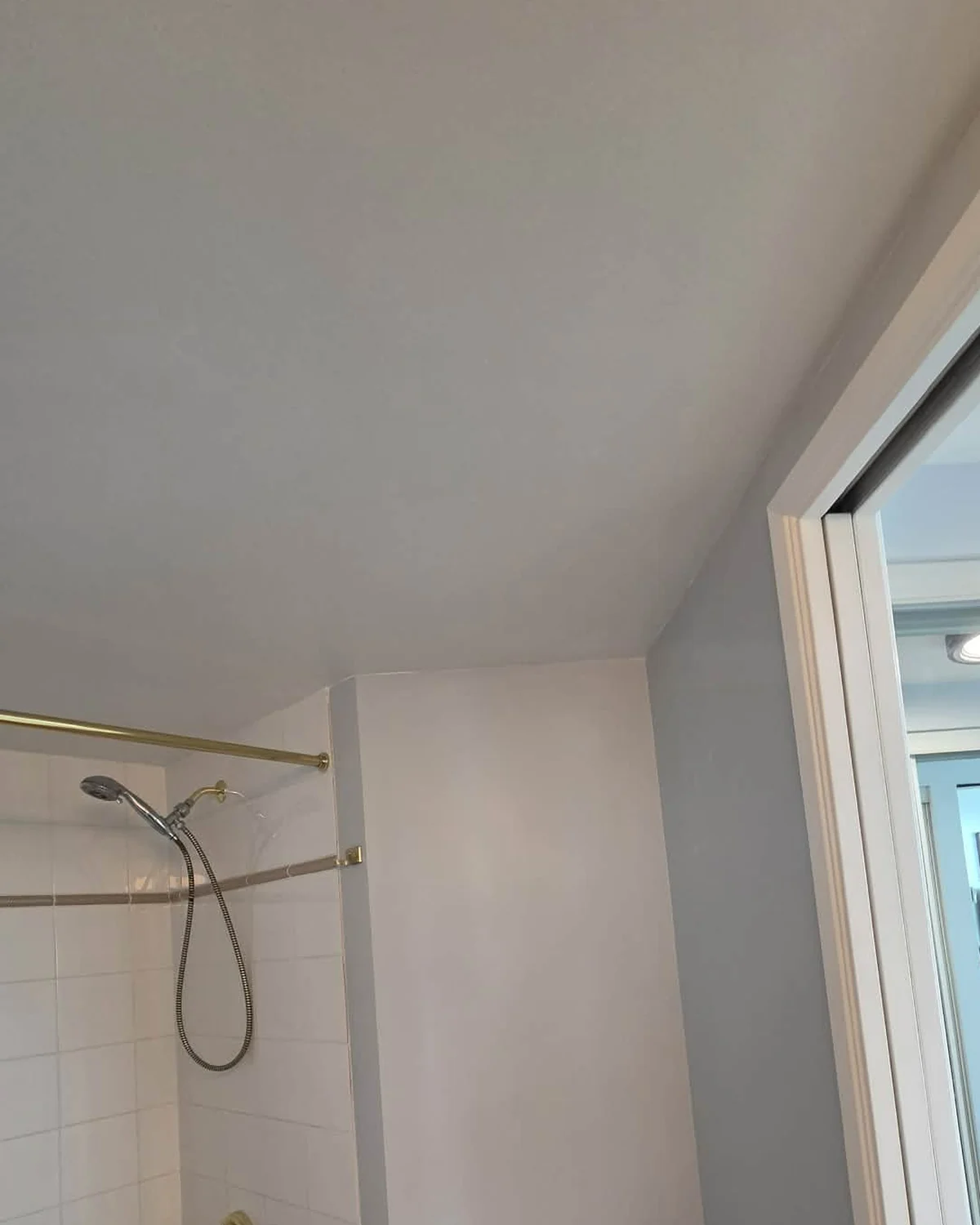 Bathroom ceiling patch in Surrey, BC, after